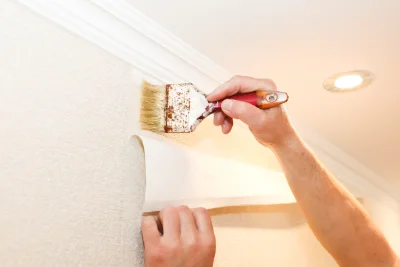 Pose de papier peint à Cambieure — revêtements muraux et toiles de verre